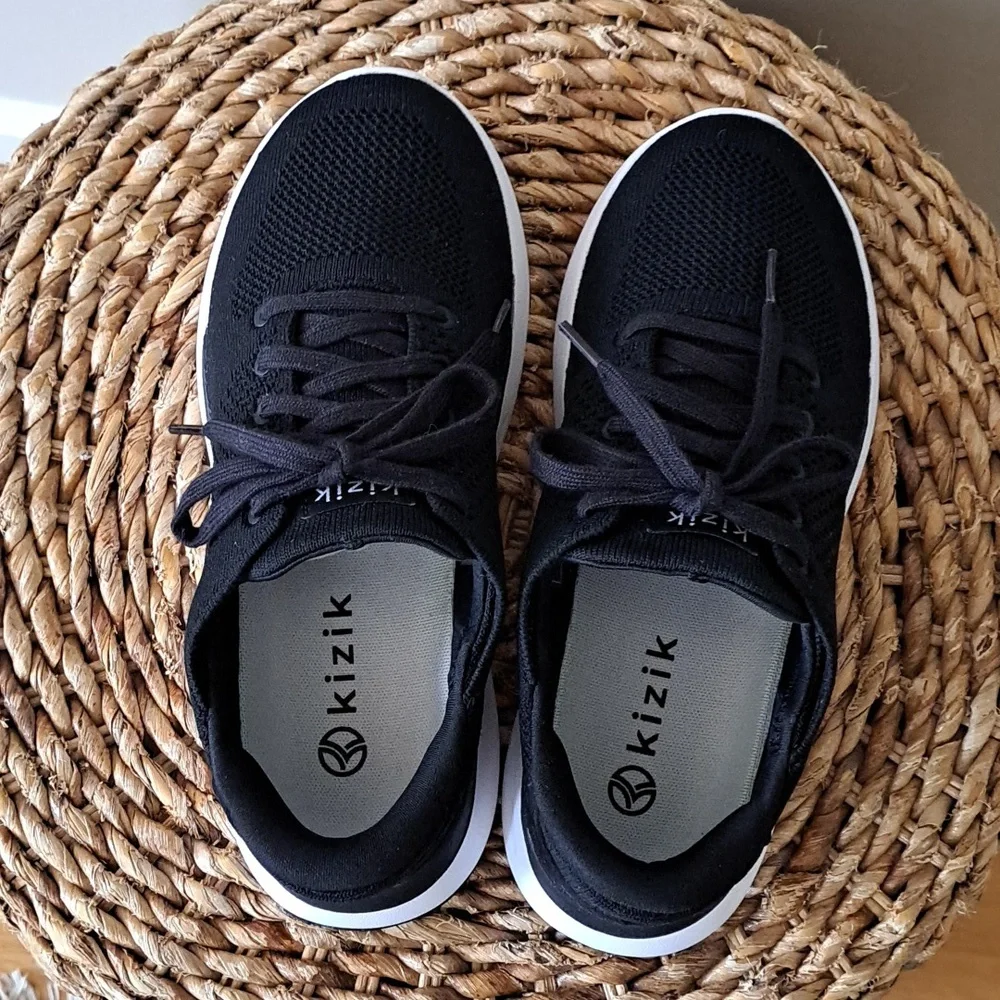 Kizik Womens Lima Hands Free‎ Slip On Black Mesh Knit Athleisure Sneakers 7.5W